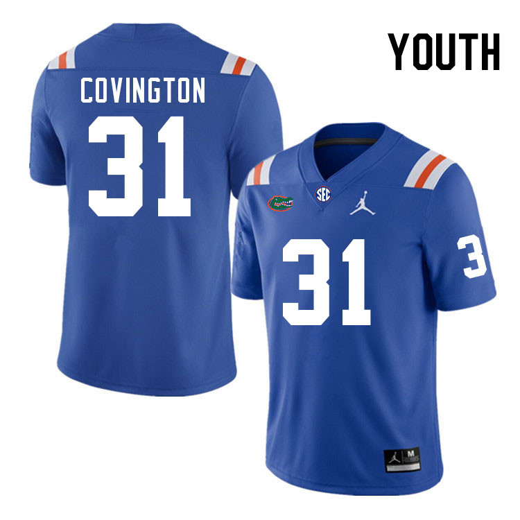 Youth #31 Ahman Covington Florida Gators College Football Jerseys Stitched Sale-Throwback